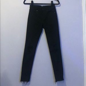 Uniqlo Jeans Black Distressed Ultra Stretch